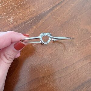 Silver Knot Bangle Bracelet